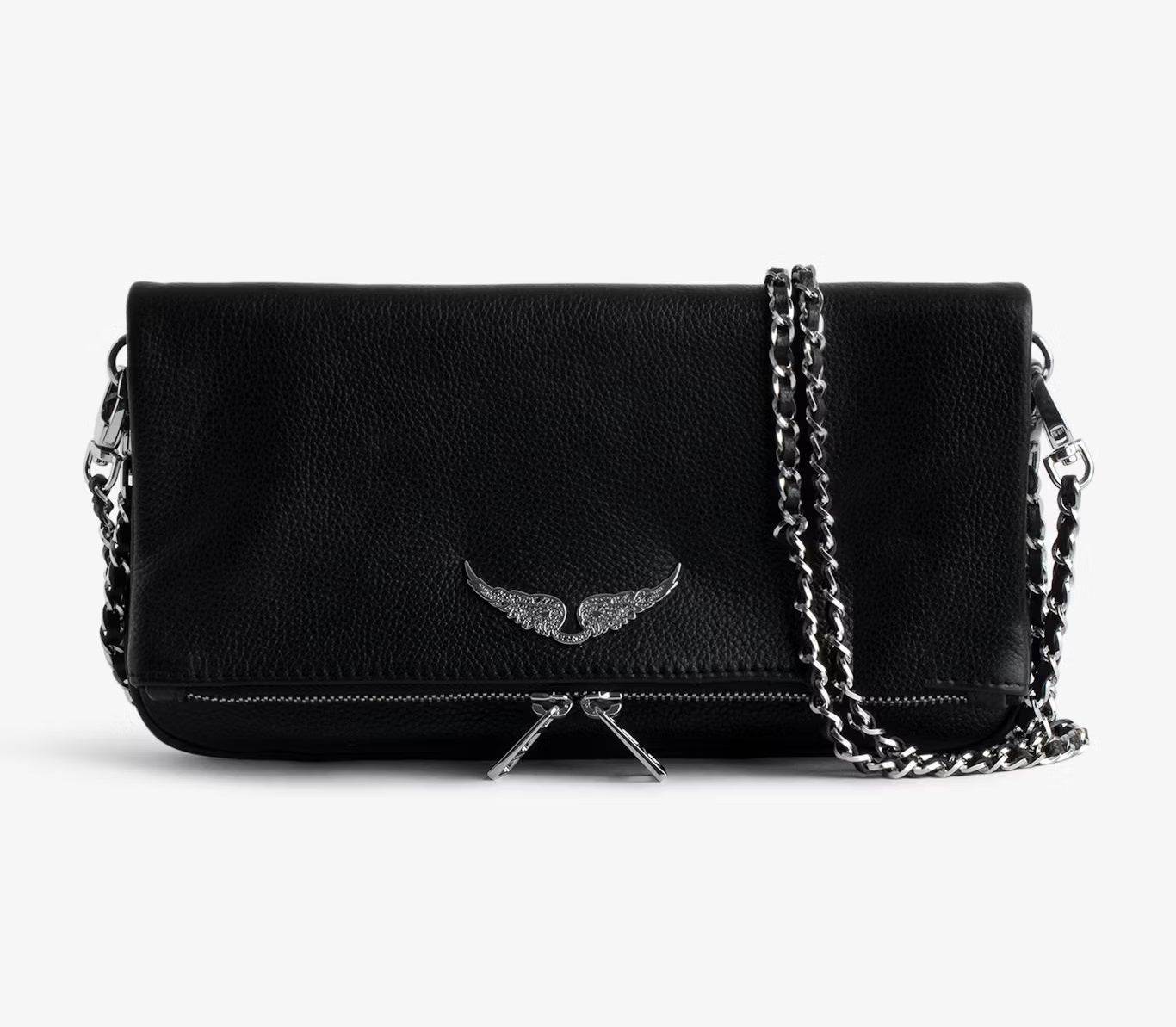 Cartera Z&V Rock Negra Alas plateadas