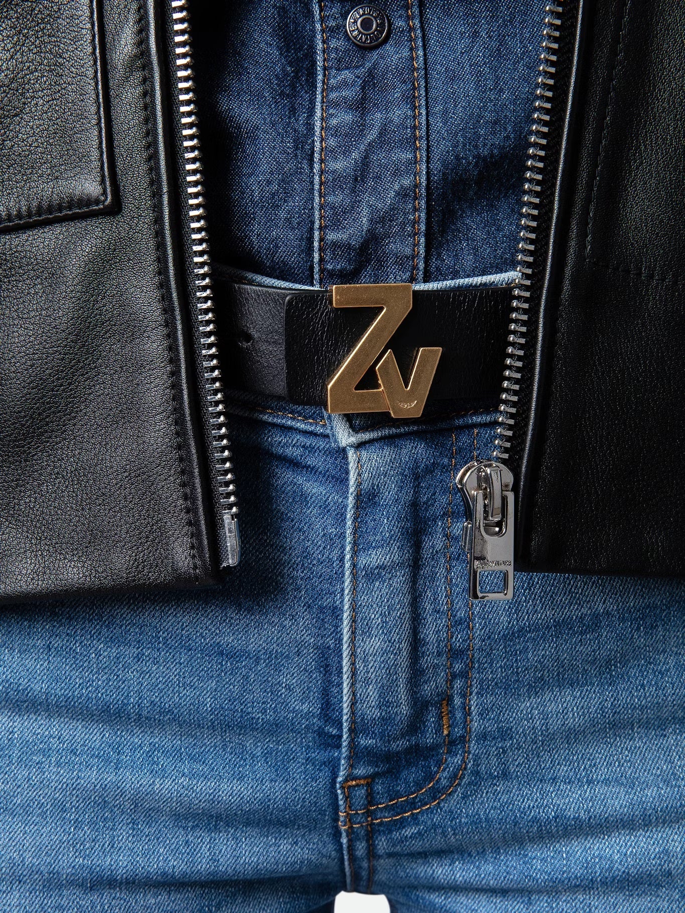 Cinturón Z&V logo dorado