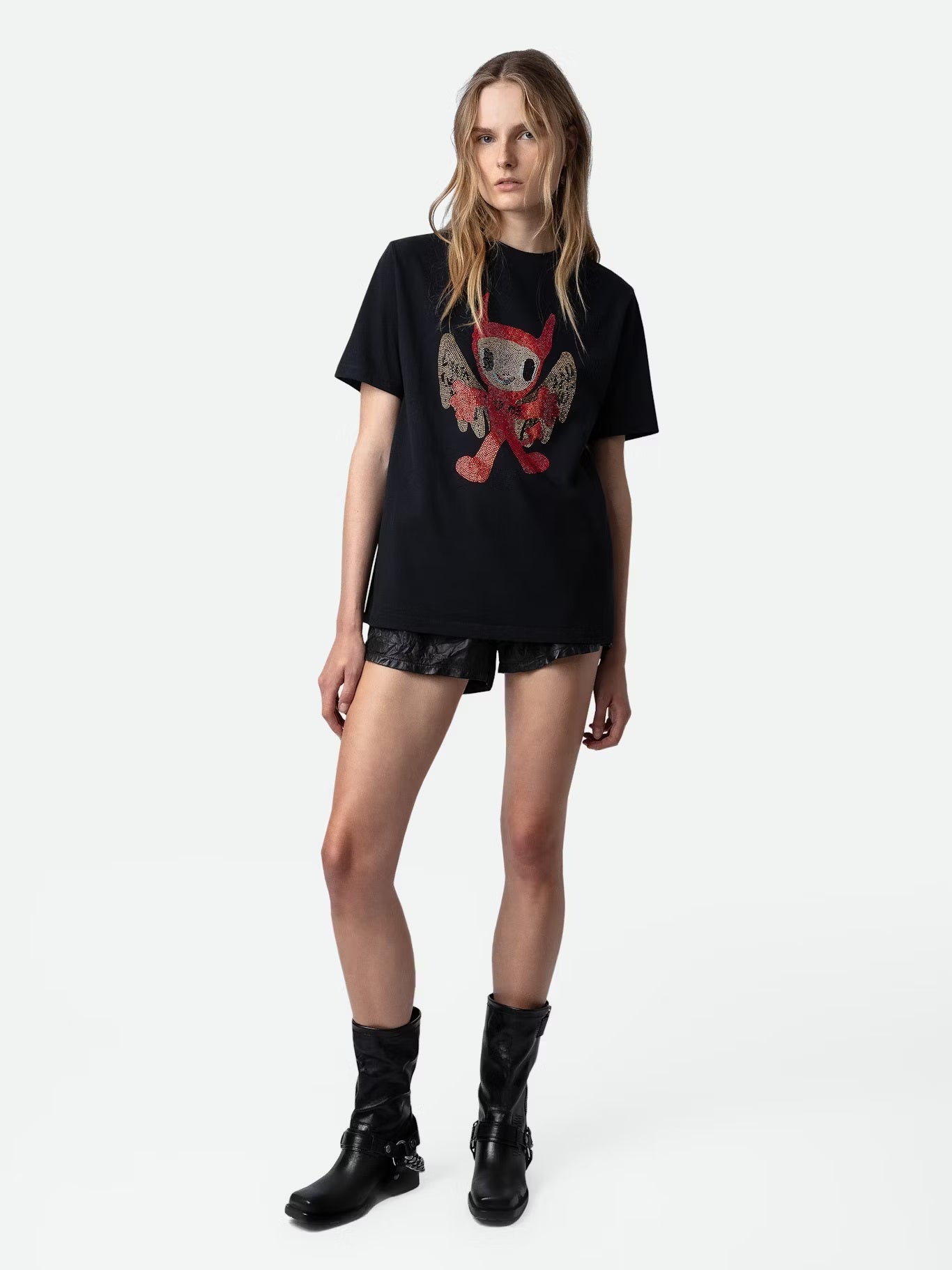 ENCARGO - Polera Z&V Negro Devil Rojo