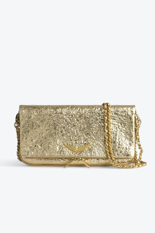 Cartera Z&V Cuero Rock Dorada