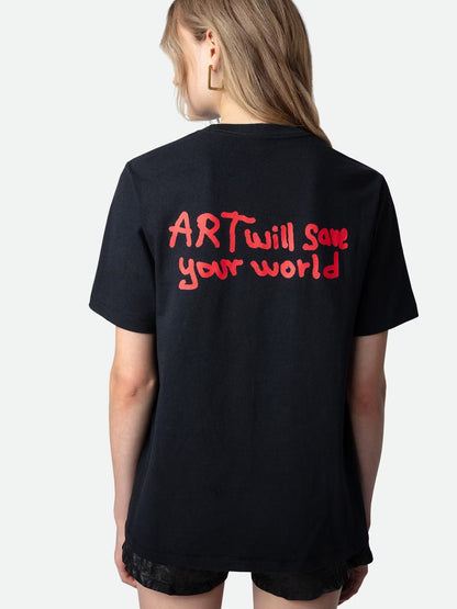 ENCARGO - Polera Z&V Negro Devil Rojo
