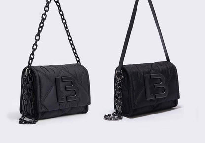 Cartera ByL Solapa Negra - Opción de cadenas