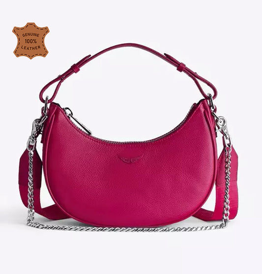 Cartera Cuero Z&V Moonrock Fucsia