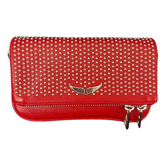 Cartera Z&V Rock Nano Roja con tachas